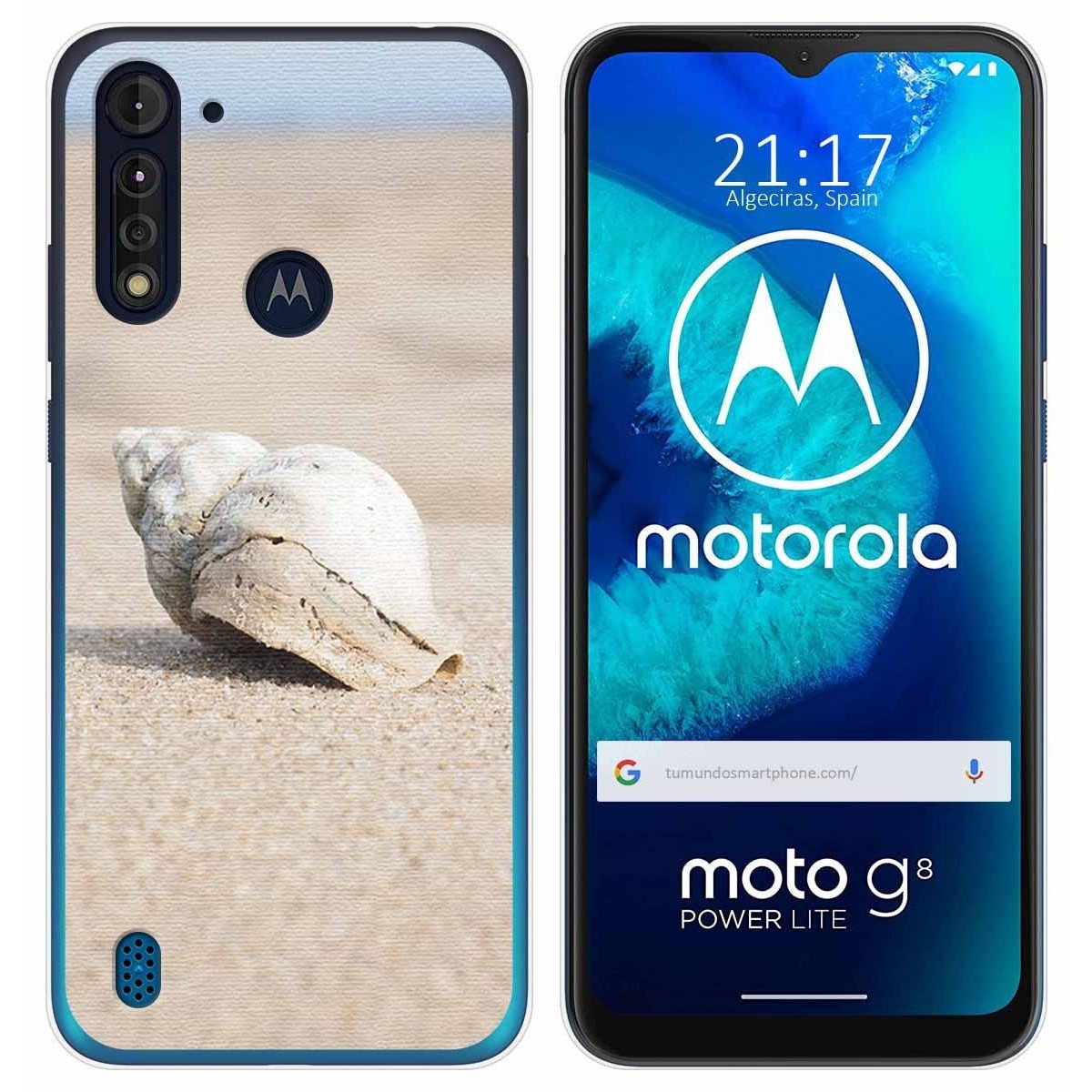 Funda Gel Tpu para Motorola Moto G8 Power Lite diseño Concha Dibujos