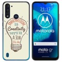 Funda Gel Tpu para Motorola Moto G8 Power Lite diseño Creativity Dibujos
