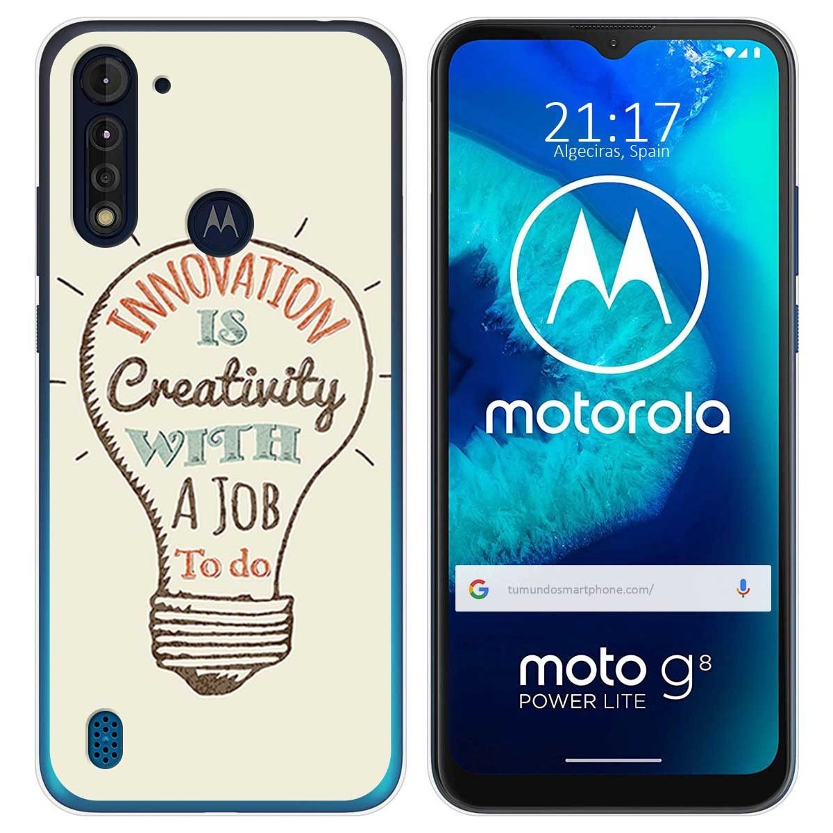 Funda Gel Tpu para Motorola Moto G8 Power Lite diseño Creativity Dibujos