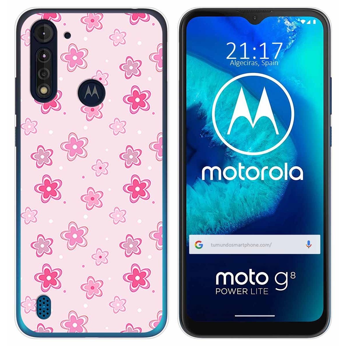 Funda Gel Tpu para Motorola Moto G8 Power Lite diseño Flores Dibujos