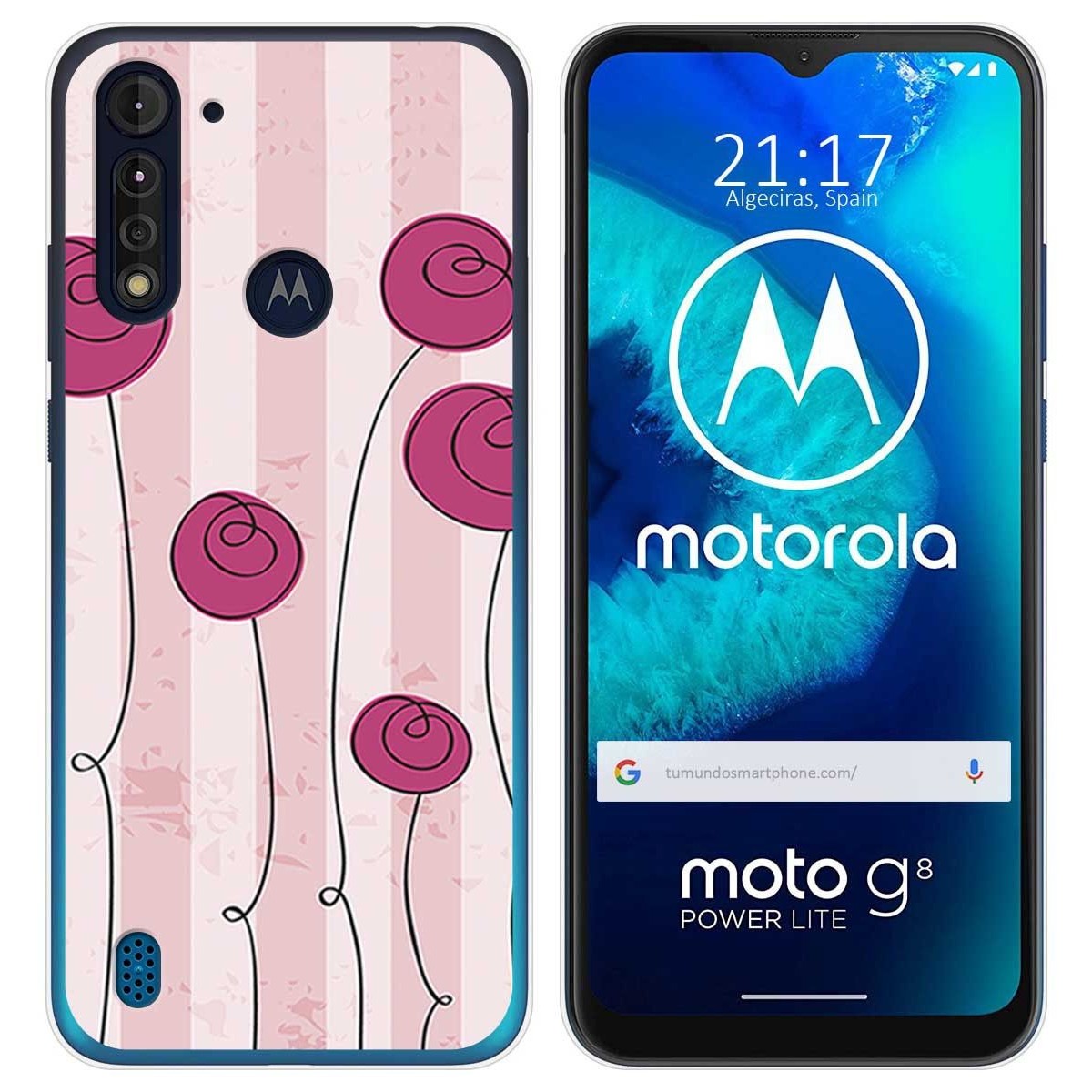 Funda Gel Tpu para Motorola Moto G8 Power Lite diseño Flores Vintage Dibujos
