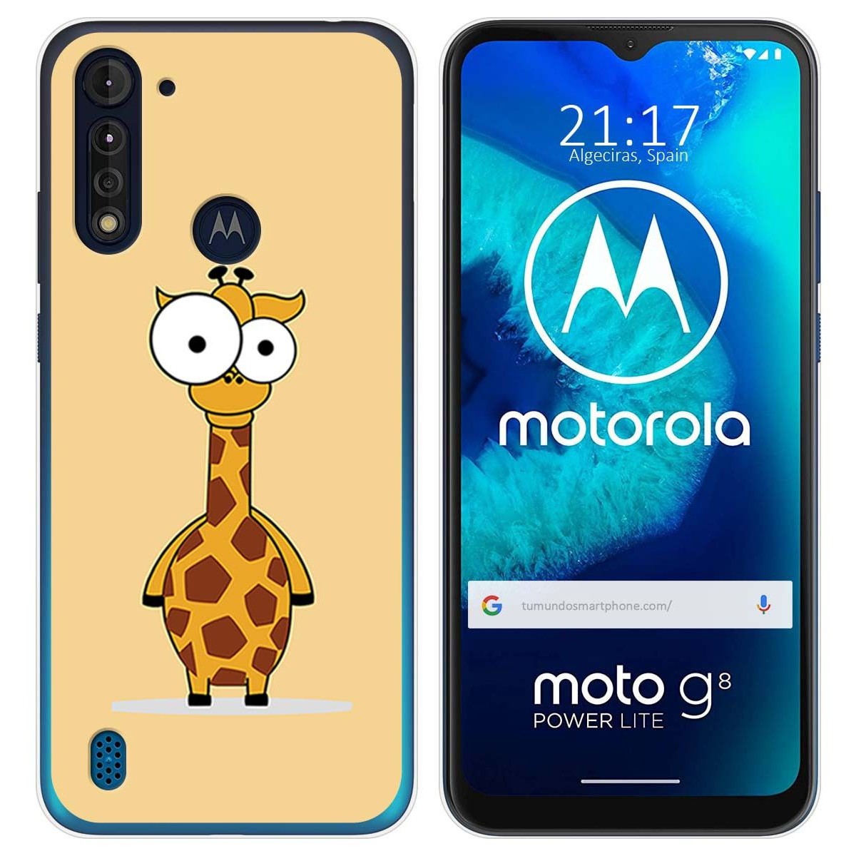 Funda Gel Tpu para Motorola Moto G8 Power Lite diseño Jirafa Dibujos