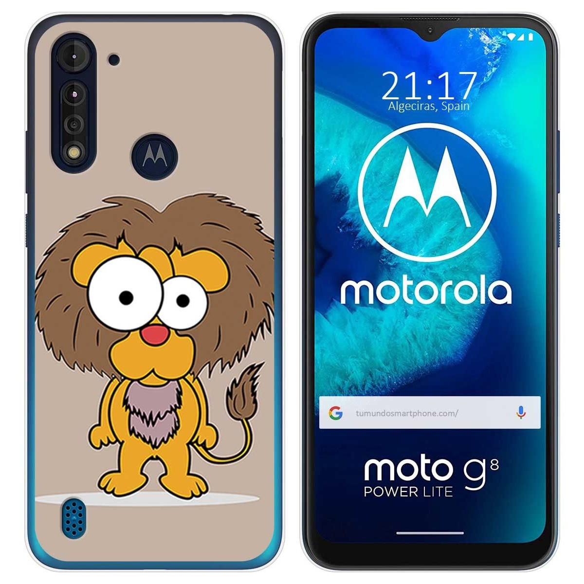 Funda Gel Tpu para Motorola Moto G8 Power Lite diseño Leon Dibujos