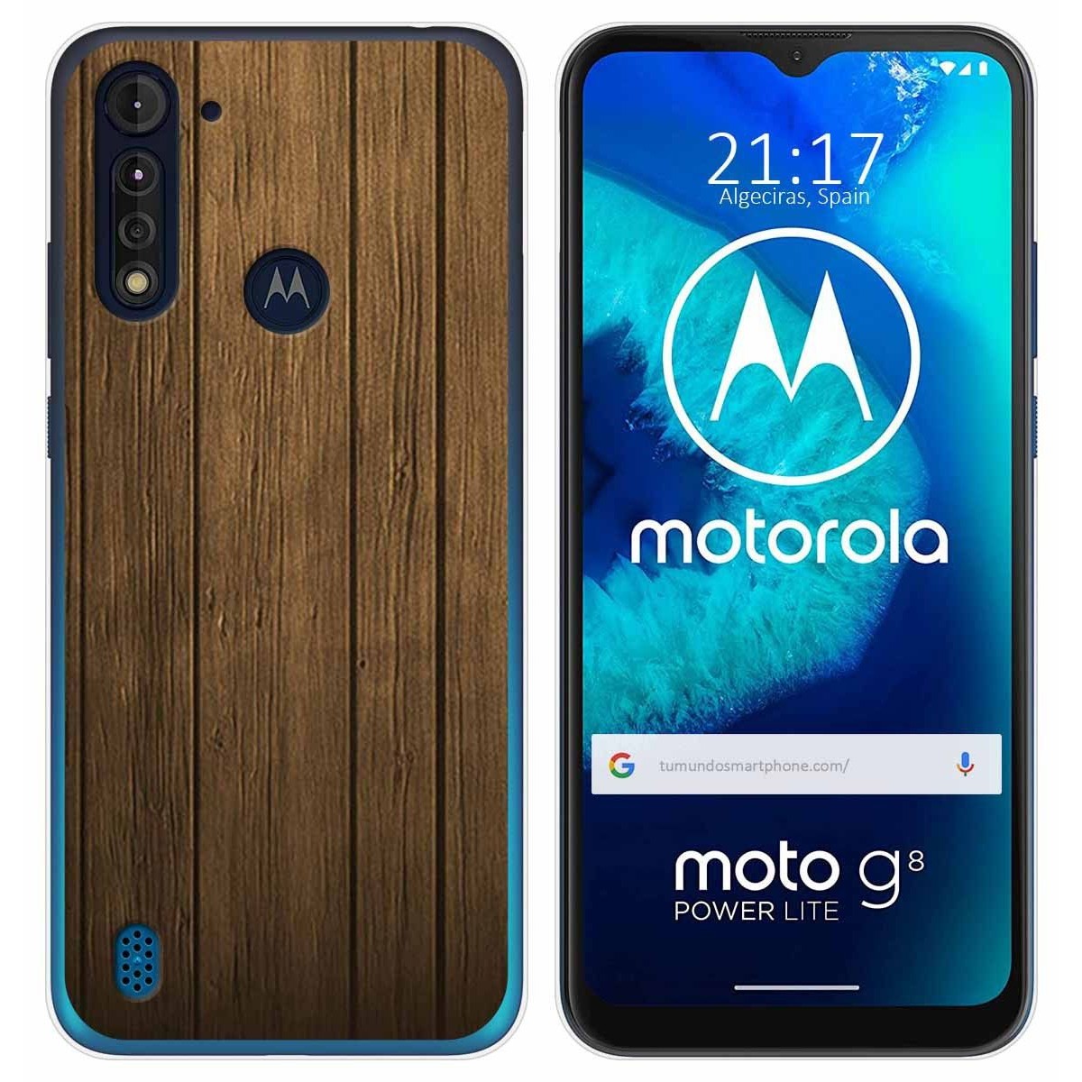 Funda Gel Tpu para Motorola Moto G8 Power Lite diseño Madera Dibujos