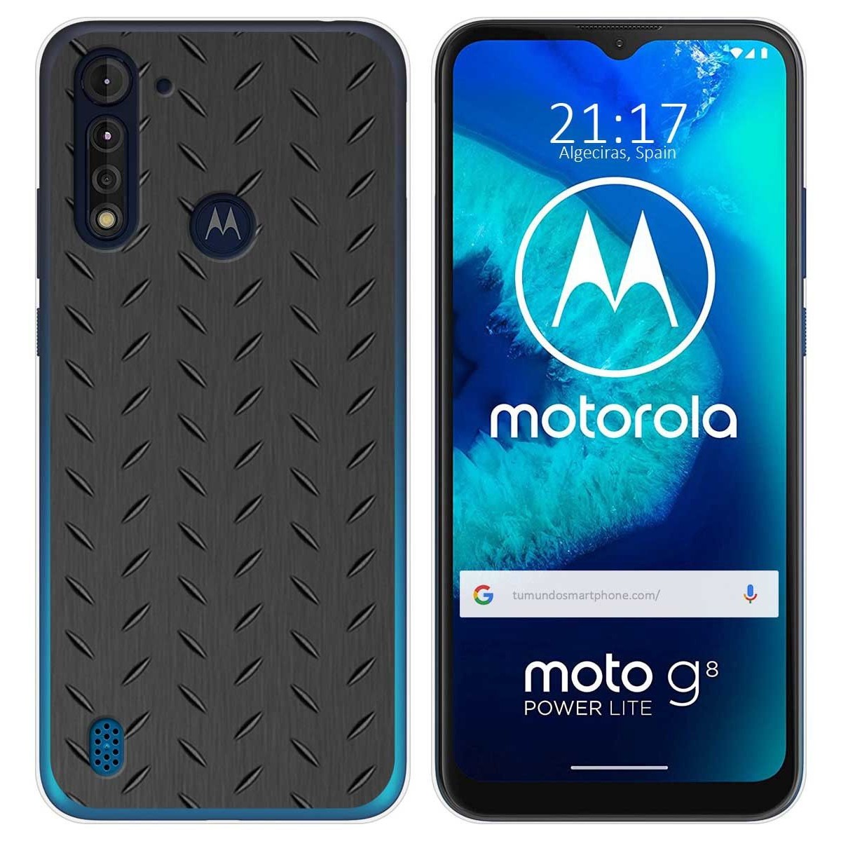 Funda Gel Tpu para Motorola Moto G8 Power Lite diseño Metal Dibujos