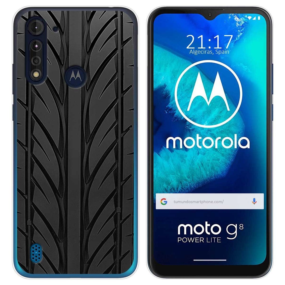 Funda Gel Tpu para Motorola Moto G8 Power Lite diseño Neumatico Dibujos