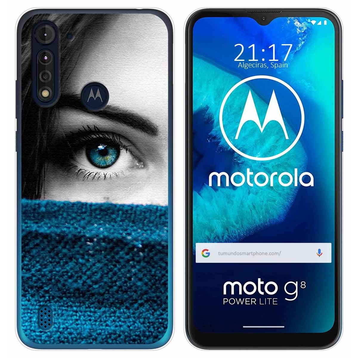 Funda Gel Tpu para Motorola Moto G8 Power Lite diseño Ojo Dibujos