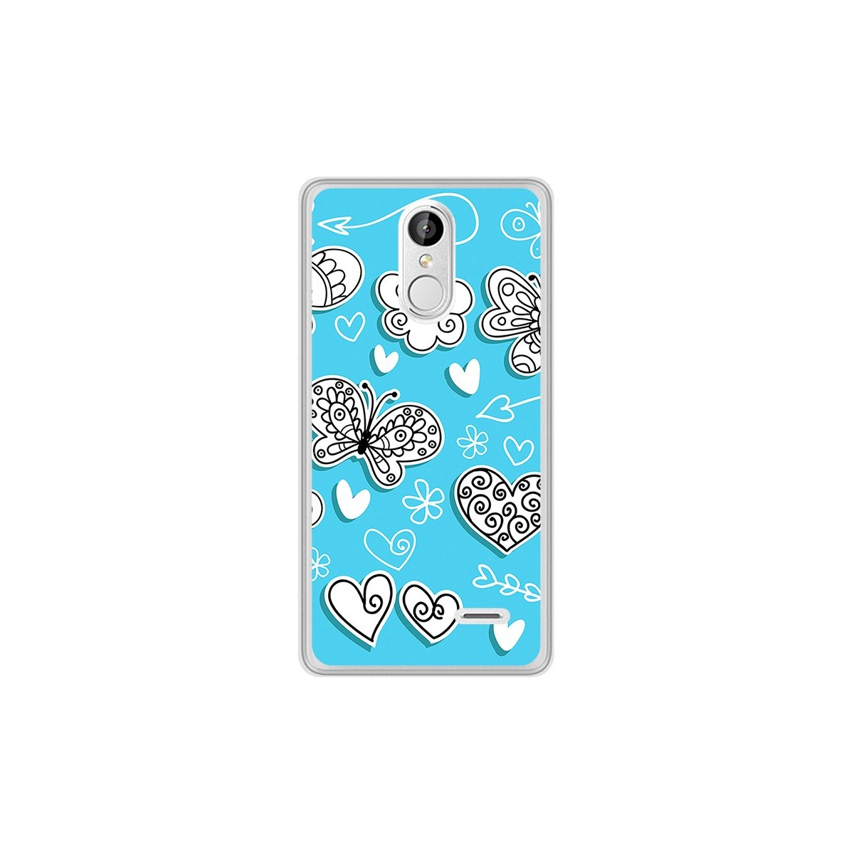 Funda Gel Tpu para Leagoo M5 Plus Diseño Mariposas Dibujos