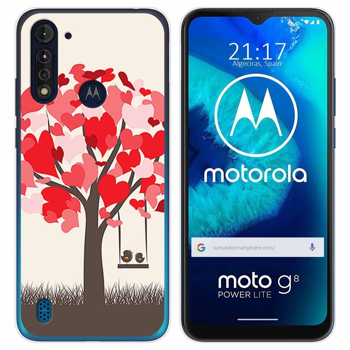 Funda Gel Tpu para Motorola Moto G8 Power Lite diseño Pajaritos Dibujos