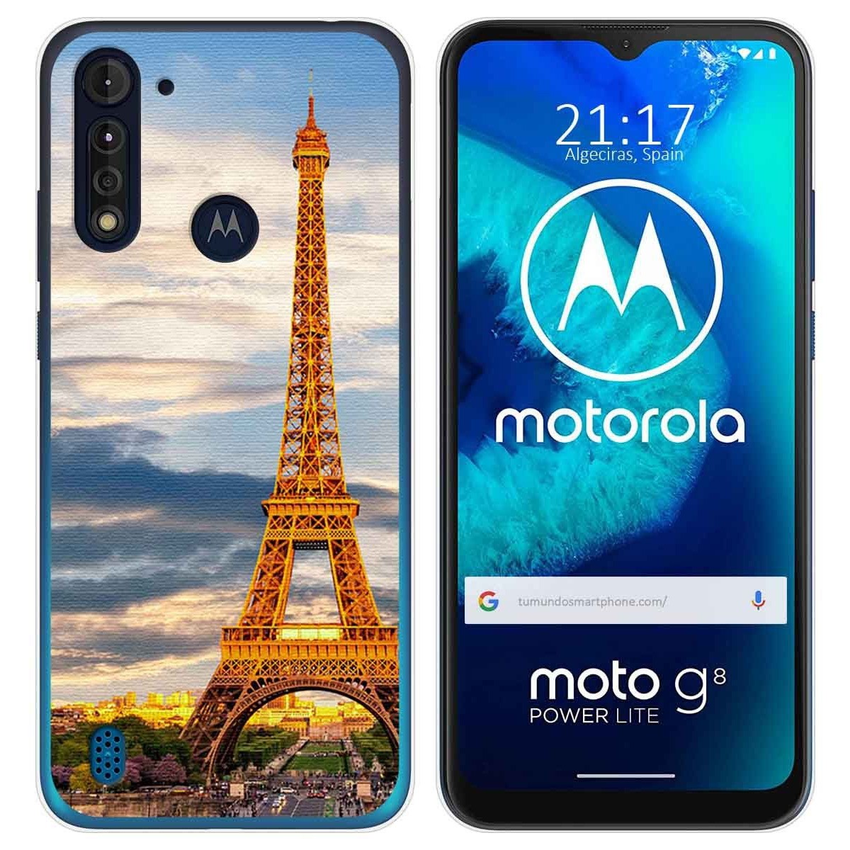 Funda Gel Tpu para Motorola Moto G8 Power Lite diseño Paris Dibujos