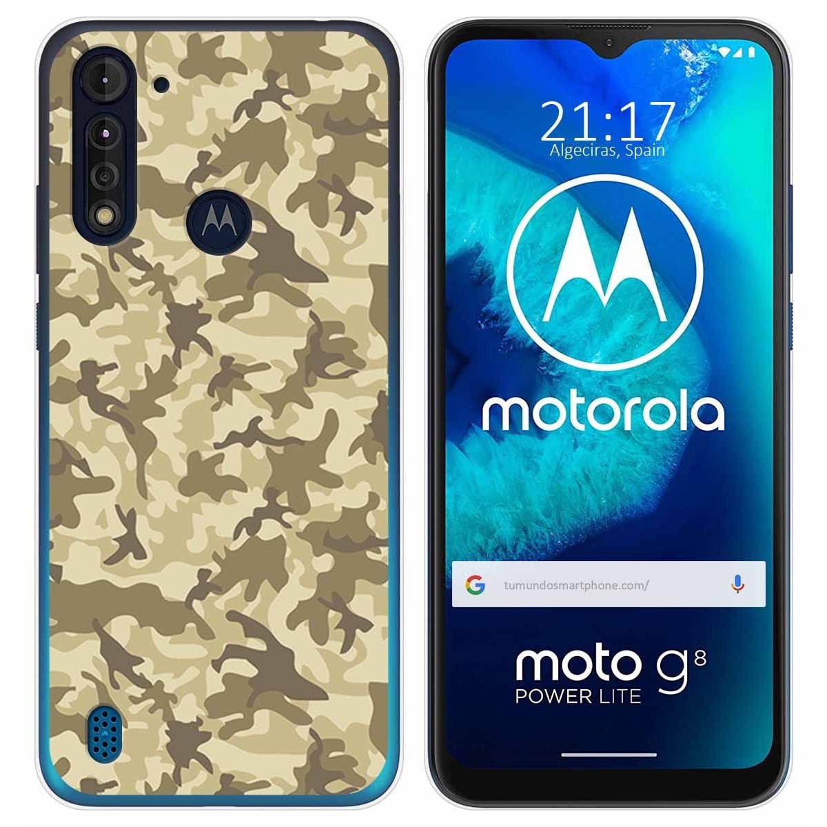 Funda Gel Tpu para Motorola Moto G8 Power Lite diseño Sand Camuflaje Dibujos