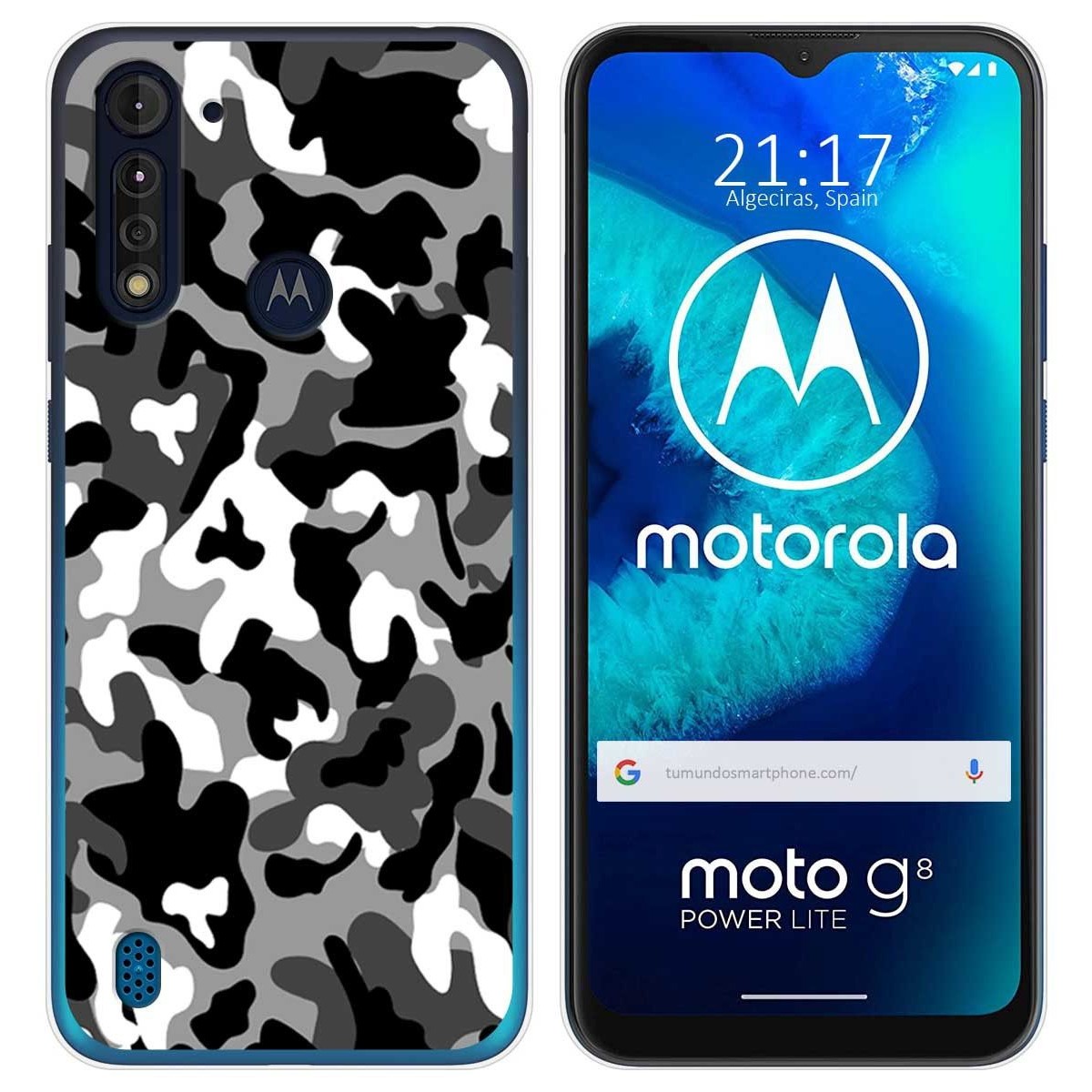 Funda Gel Tpu para Motorola Moto G8 Power Lite diseño Snow Camuflaje Dibujos