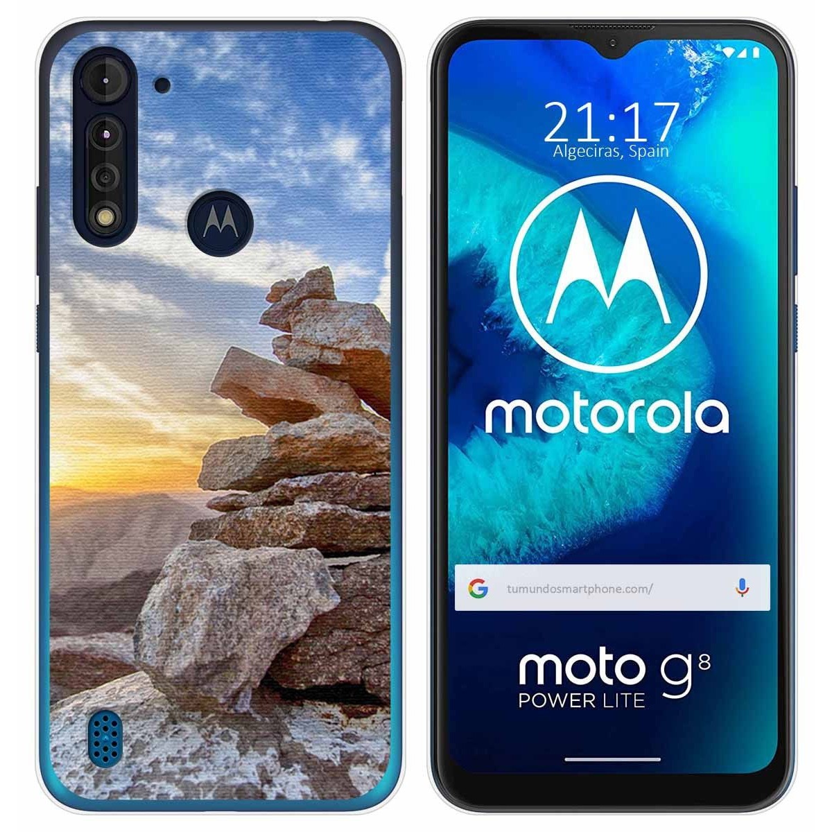 Funda Gel Tpu para Motorola Moto G8 Power Lite diseño Sunset Dibujos