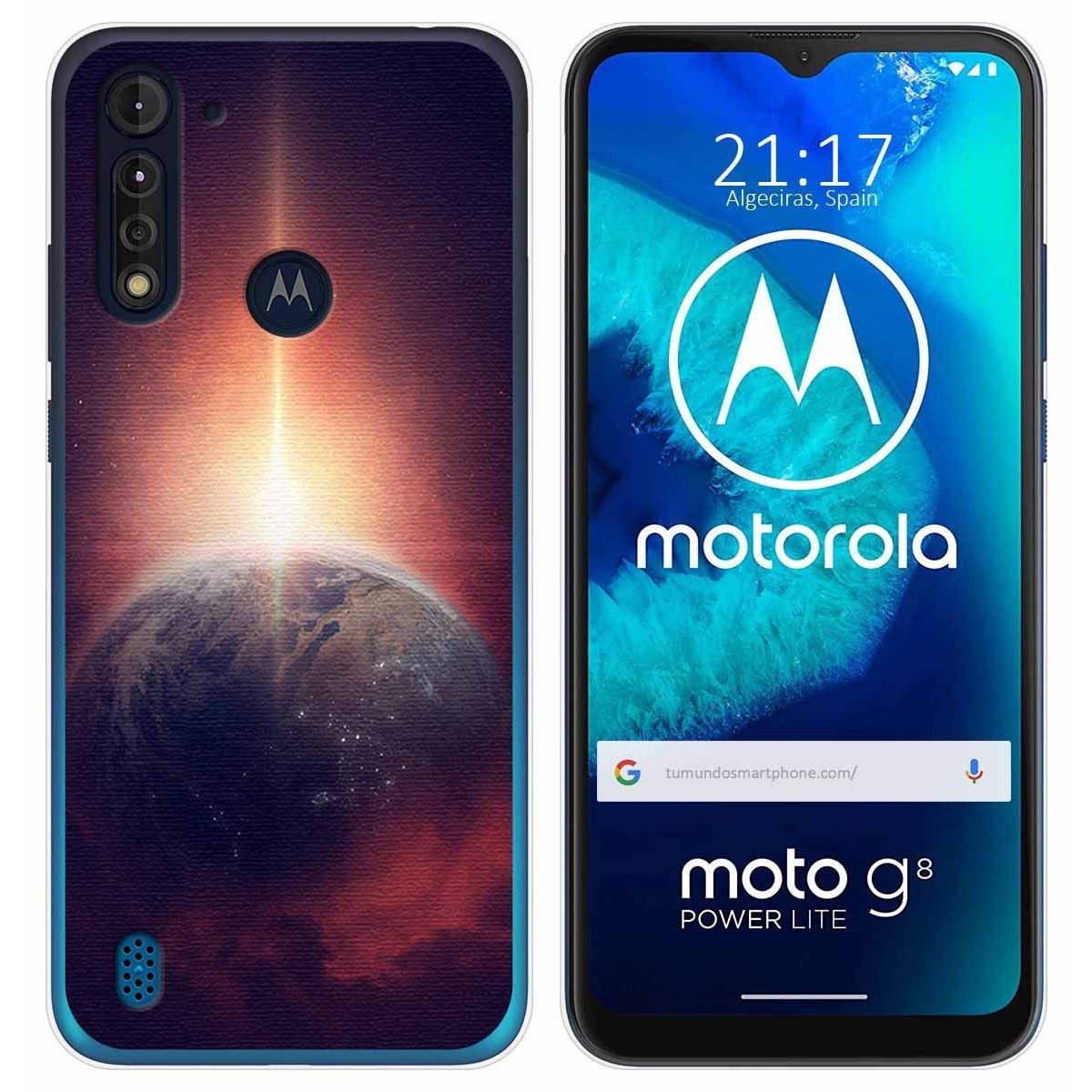 Funda Gel Tpu para Motorola Moto G8 Power Lite diseño Tierra Dibujos