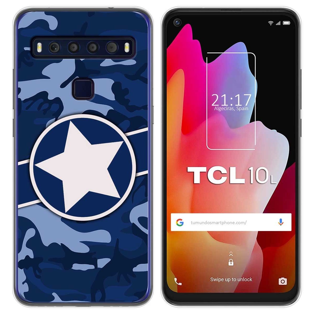 Funda Gel Tpu para TCL 10L diseño Camuflaje 03 Dibujos