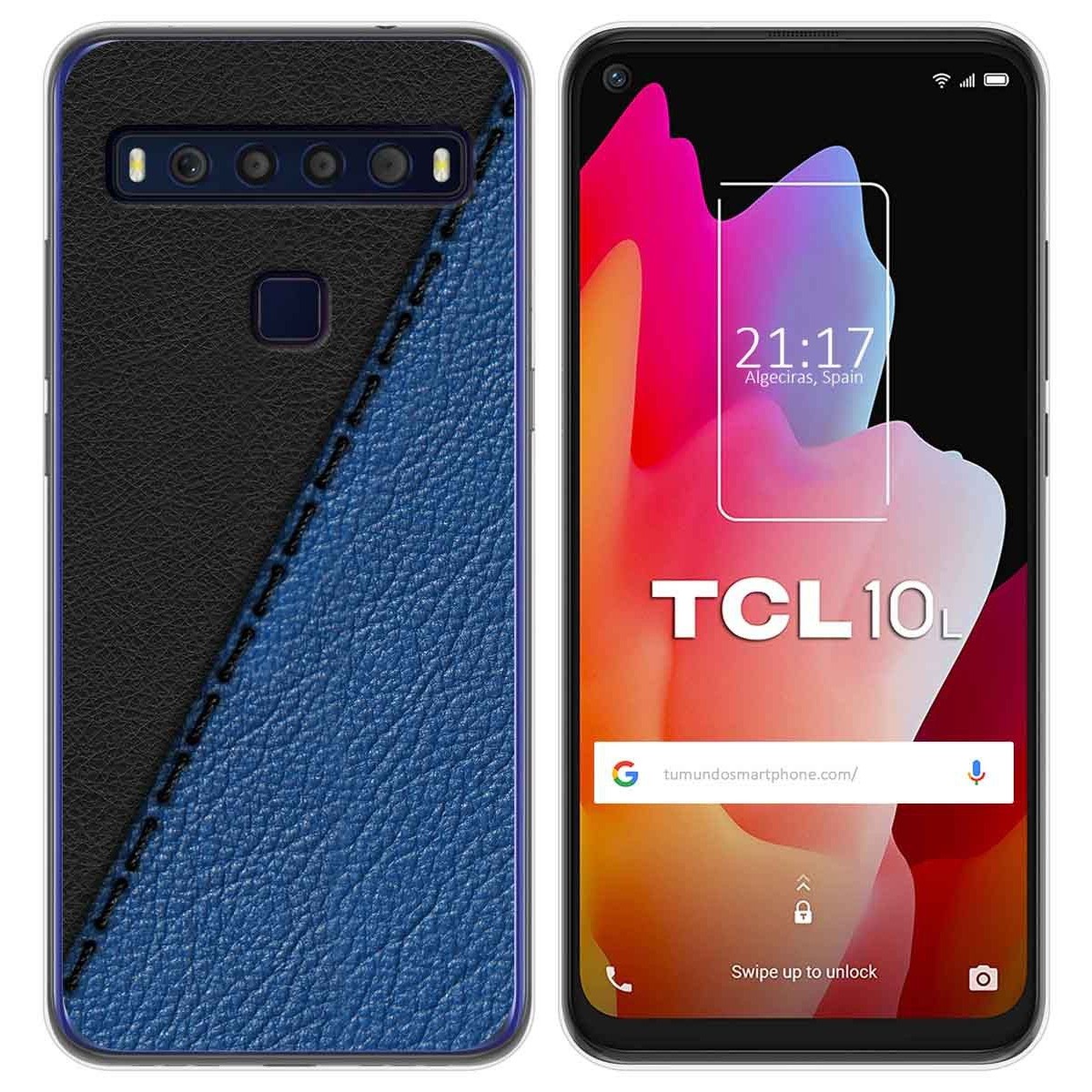 Funda Gel Tpu para TCL 10L diseño Cuero 02 Dibujos