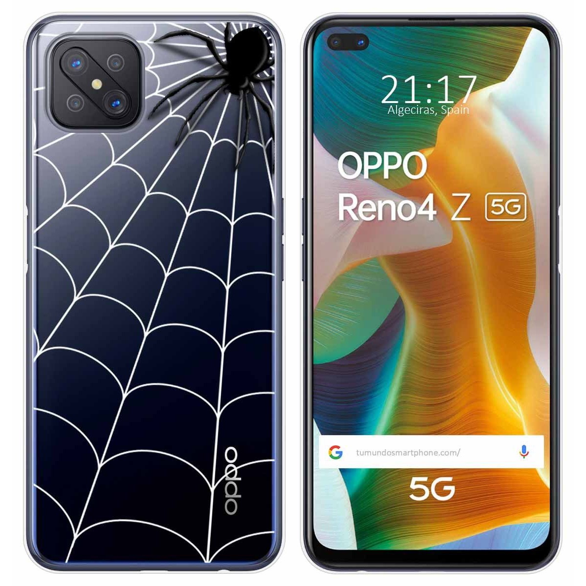 Funda Gel Transparente para Oppo Reno 4Z 5G diseño Araña Dibujos