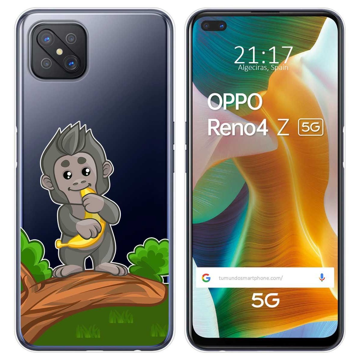Funda Gel Transparente para Oppo Reno 4Z 5G diseño Mono Dibujos