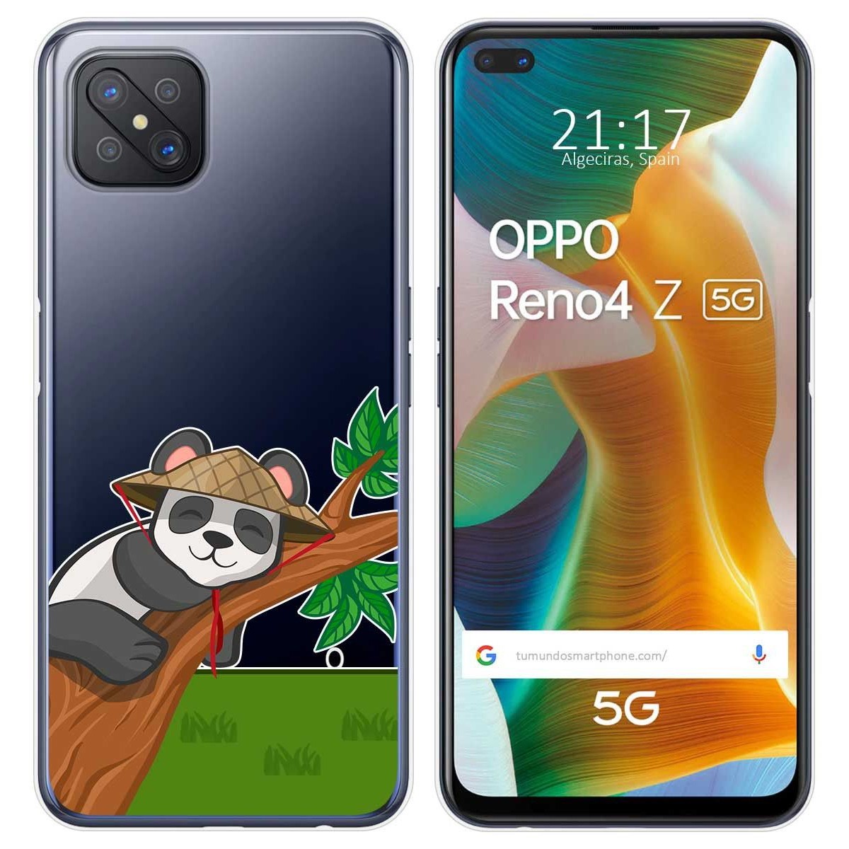 Funda Gel Transparente para Oppo Reno 4Z 5G diseño Panda Dibujos