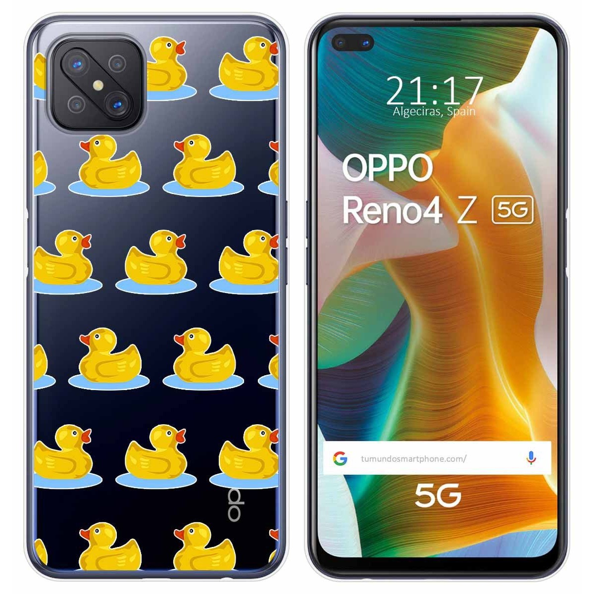 Funda Gel Transparente para Oppo Reno 4Z 5G diseño Pato Dibujos