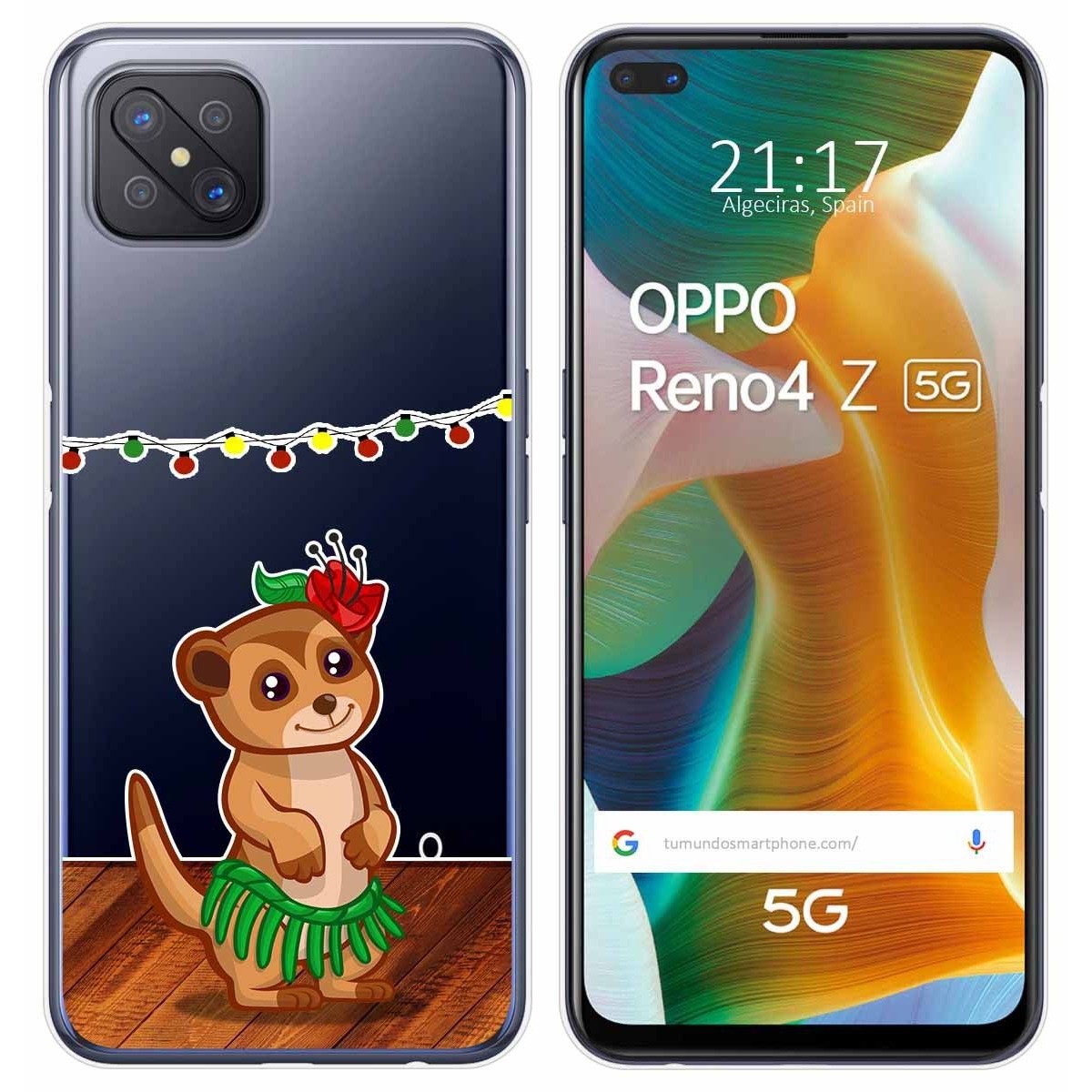 Funda Gel Transparente para Oppo Reno 4Z 5G diseño Suricata Dibujos
