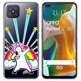 Funda Gel Transparente para Oppo Reno 4Z 5G diseño Unicornio Dibujos