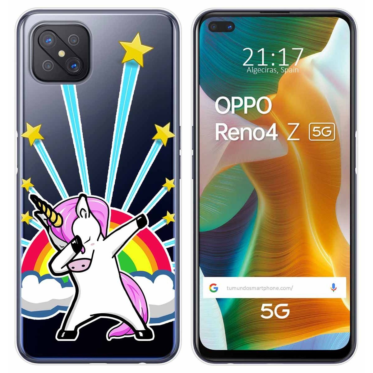 Funda Gel Transparente para Oppo Reno 4Z 5G diseño Unicornio Dibujos