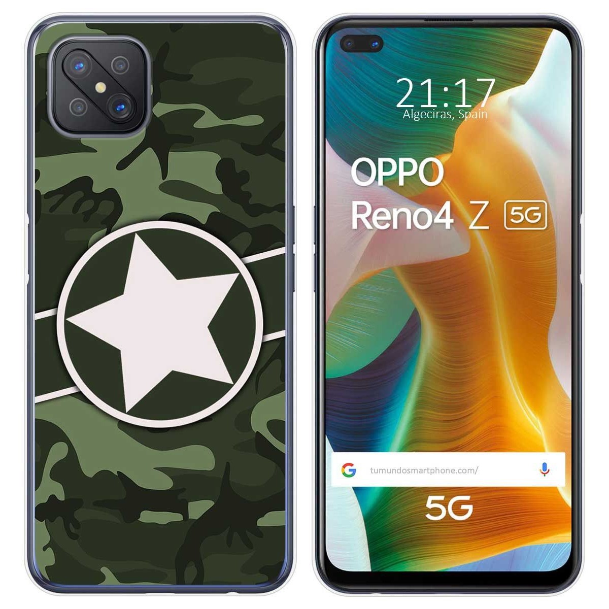 Funda Gel Tpu para Oppo Reno 4Z 5G diseño Camuflaje 01 Dibujos