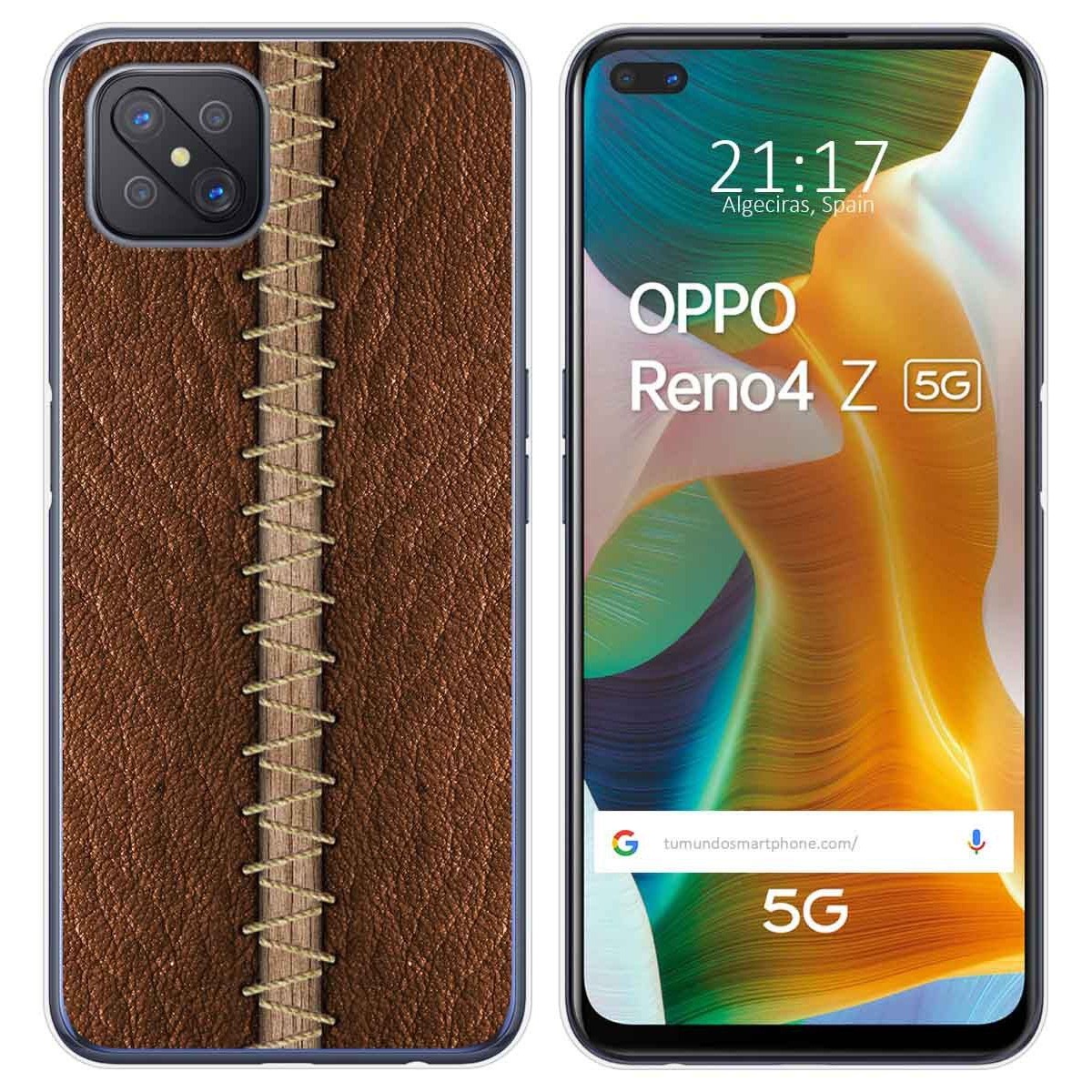 Funda Gel Tpu para Oppo Reno 4Z 5G diseño Cuero 01 Dibujos