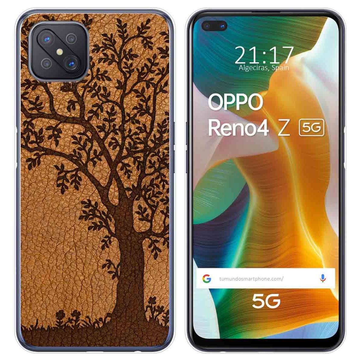 Funda Gel Tpu para Oppo Reno 4Z 5G diseño Cuero 03 Dibujos
