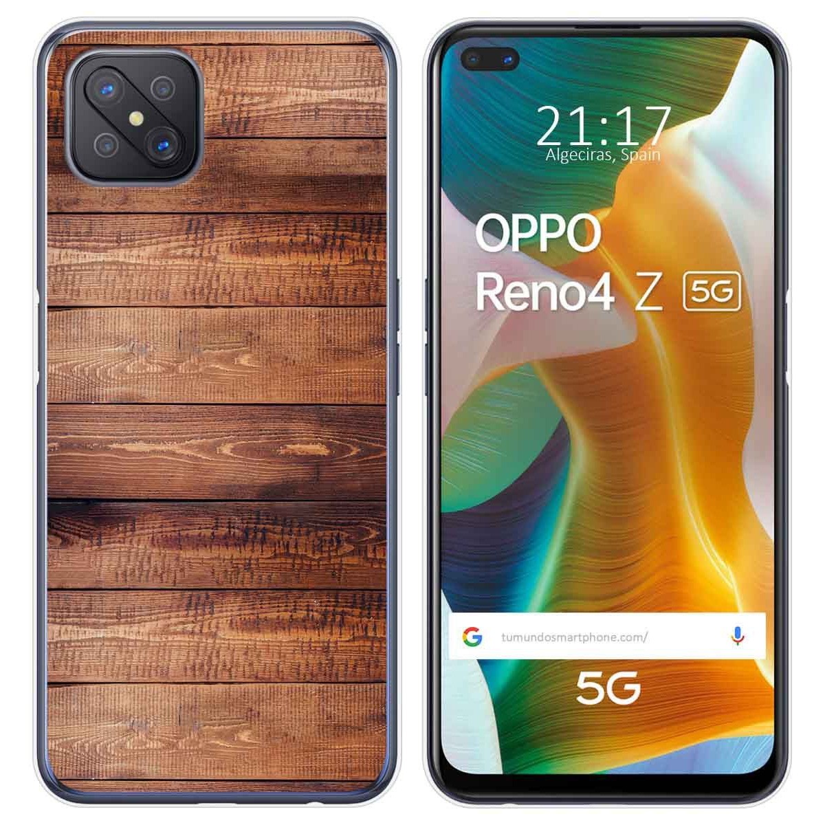 Funda Gel Tpu para Oppo Reno 4Z 5G diseño Madera 02 Dibujos