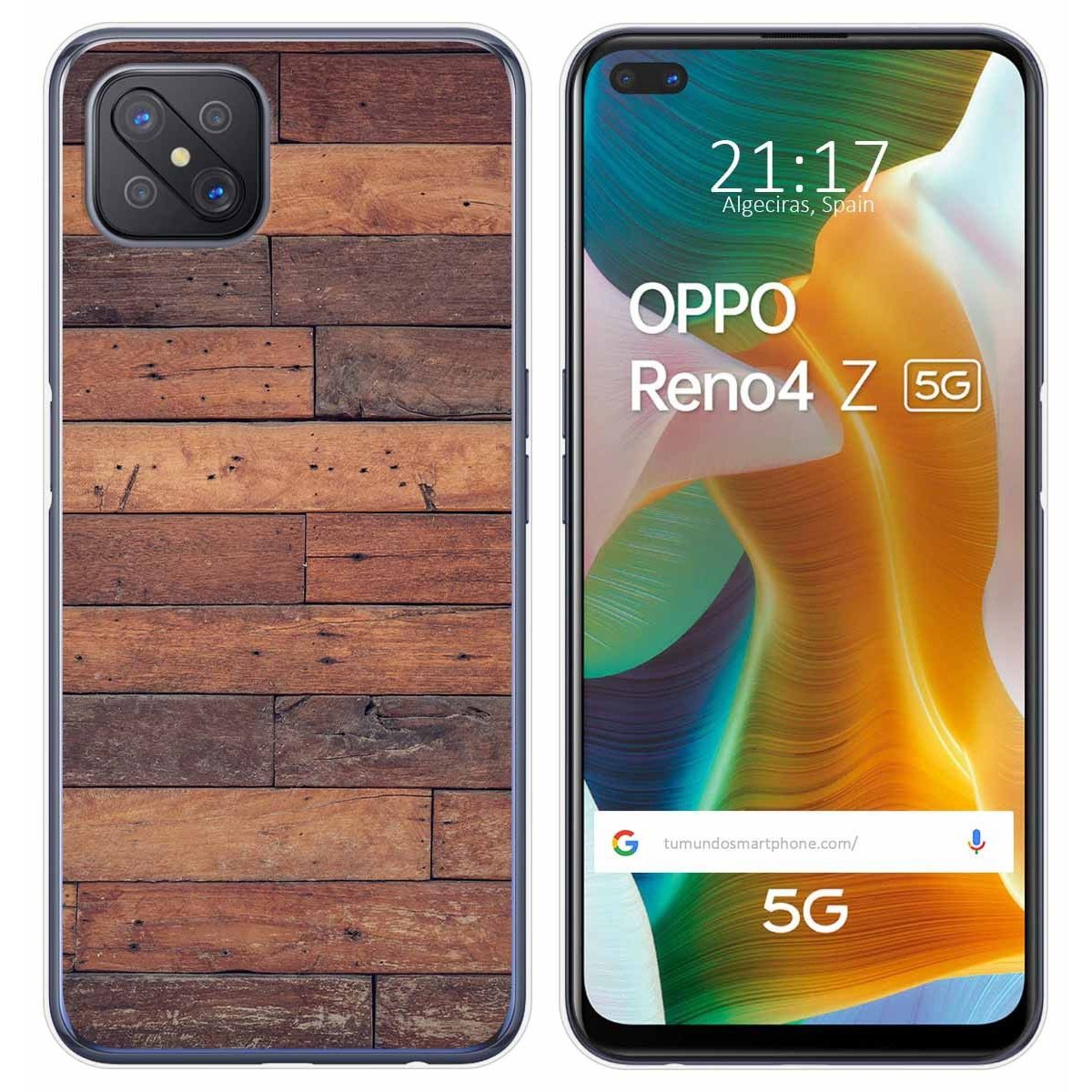 Funda Gel Tpu para Oppo Reno 4Z 5G diseño Madera 03 Dibujos