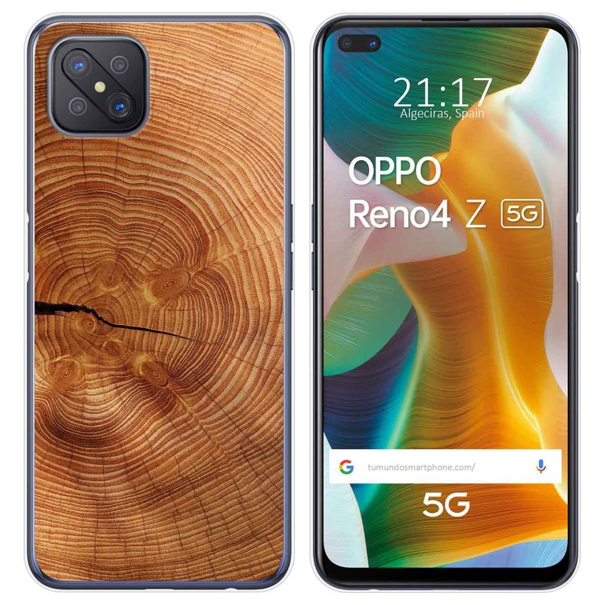 Funda Gel Tpu para Oppo Reno 4Z 5G diseño Madera 04 Dibujos