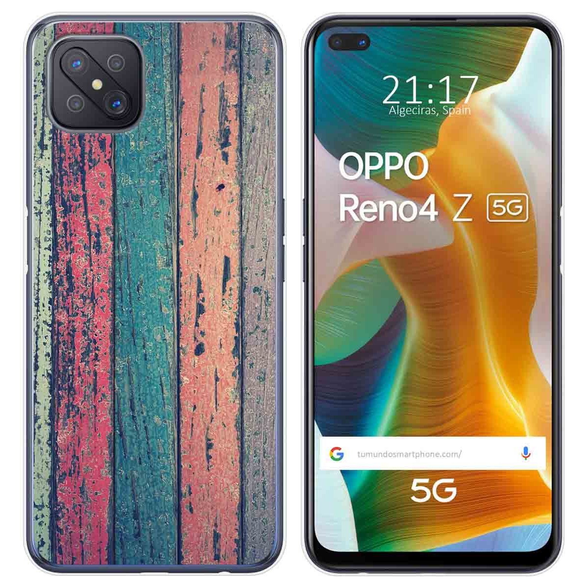 Funda Gel Tpu para Oppo Reno 4Z 5G diseño Madera 10 Dibujos
