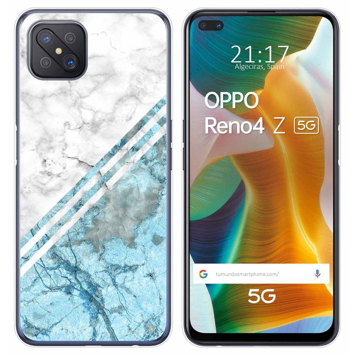 Funda Gel Tpu para Oppo Reno 4Z 5G diseño Mármol 02 Dibujos