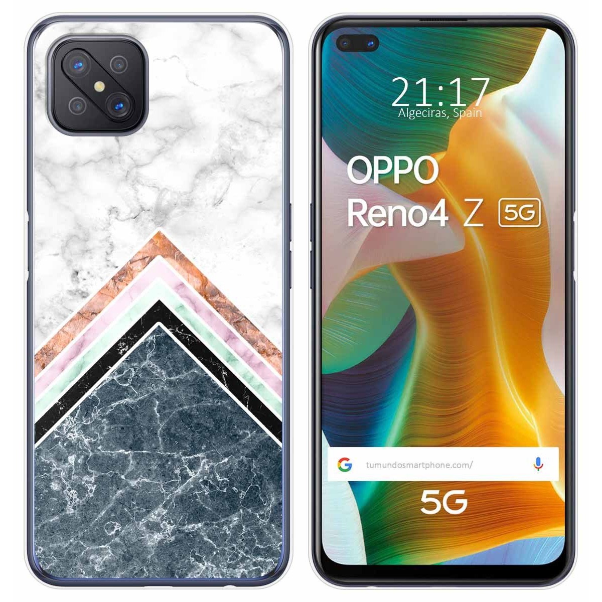 Funda Gel Tpu para Oppo Reno 4Z 5G diseño Mármol 05 Dibujos
