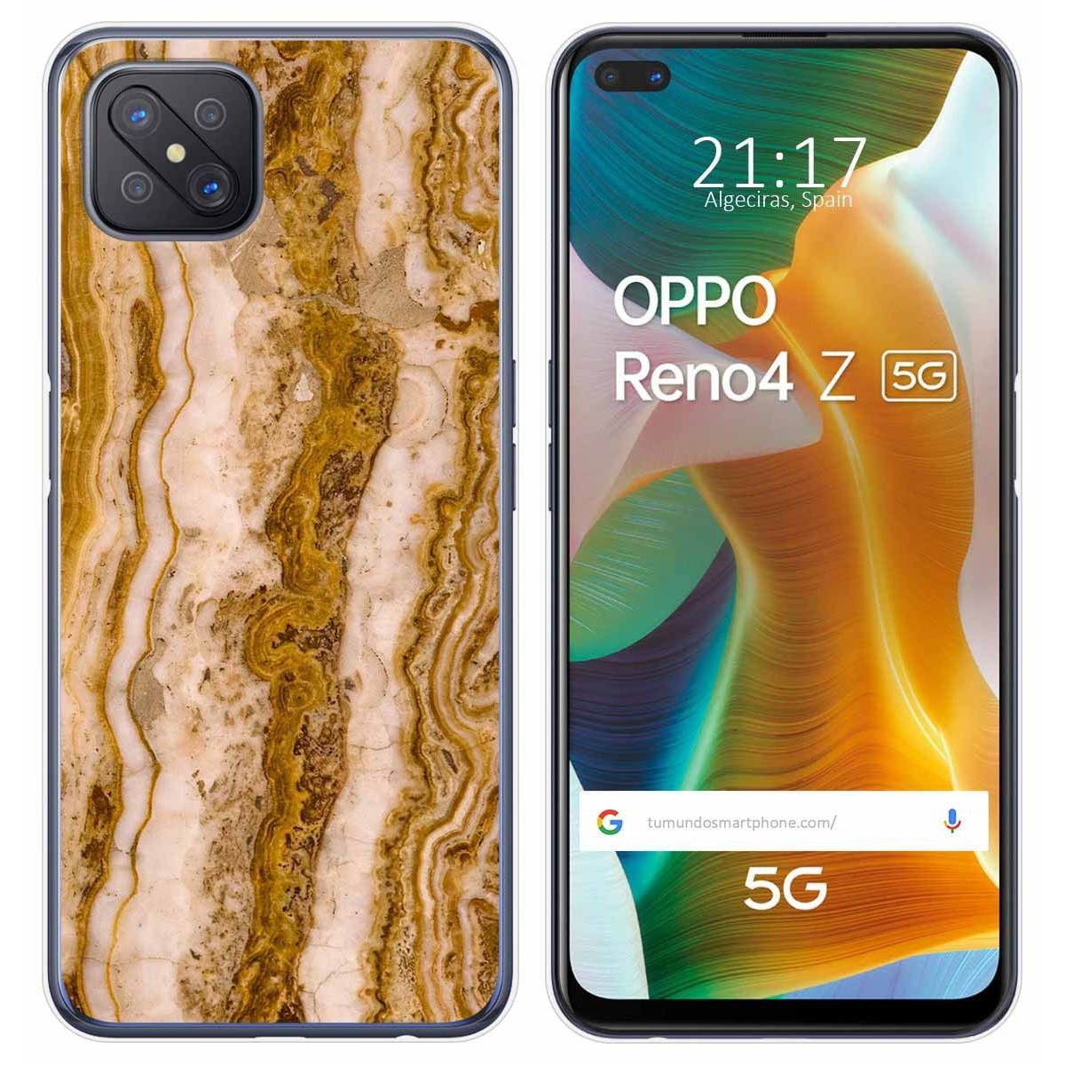 Funda Gel Tpu para Oppo Reno 4Z 5G diseño Mármol 10 Dibujos
