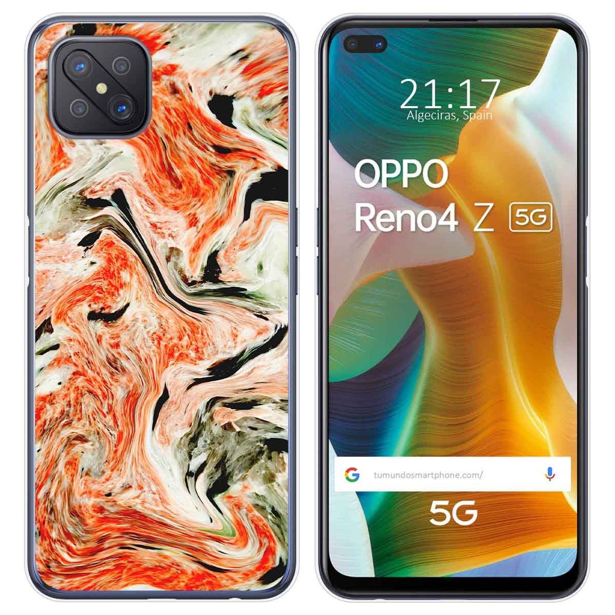 Funda Gel Tpu para Oppo Reno 4Z 5G diseño Mármol 12 Dibujos