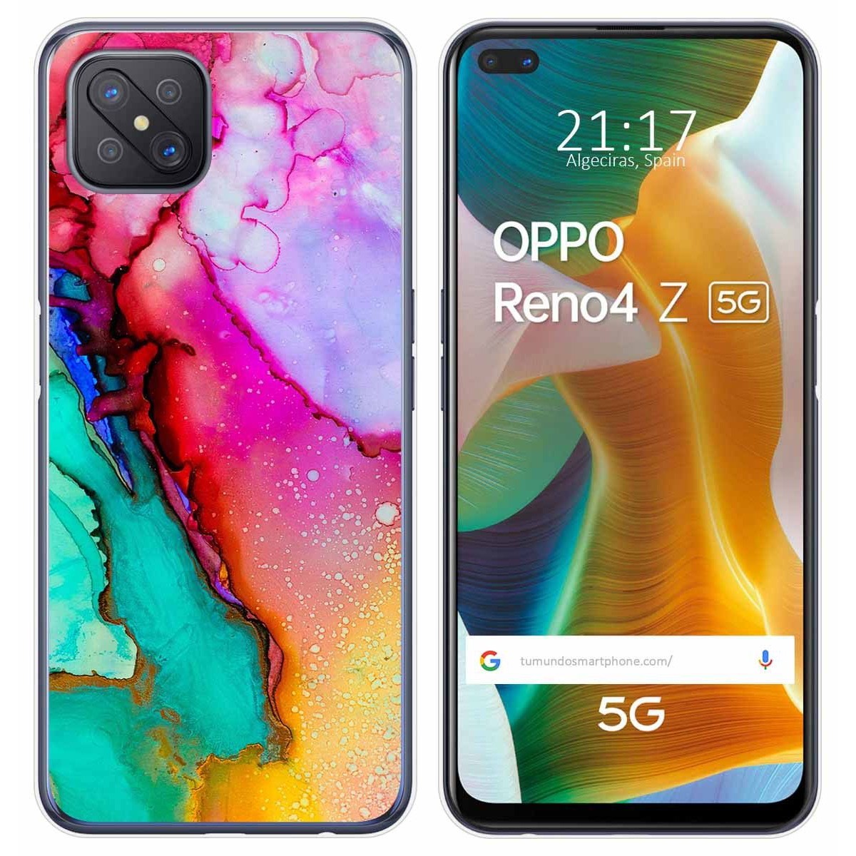 Funda Gel Tpu para Oppo Reno 4Z 5G diseño Mármol 15 Dibujos