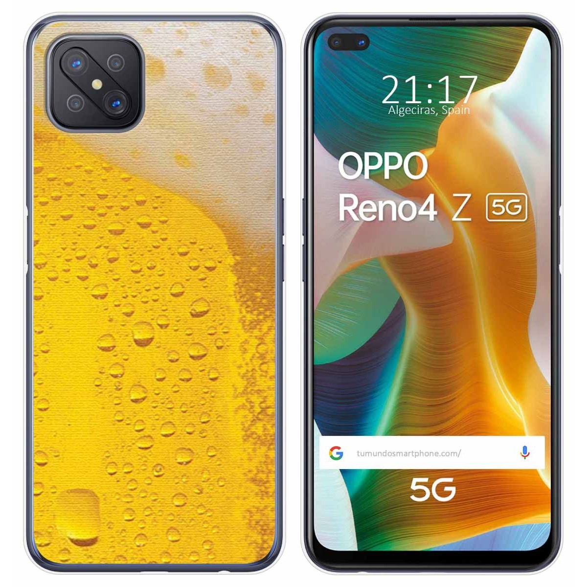 Funda Gel Tpu para Oppo Reno 4Z 5G diseño Cerveza Dibujos