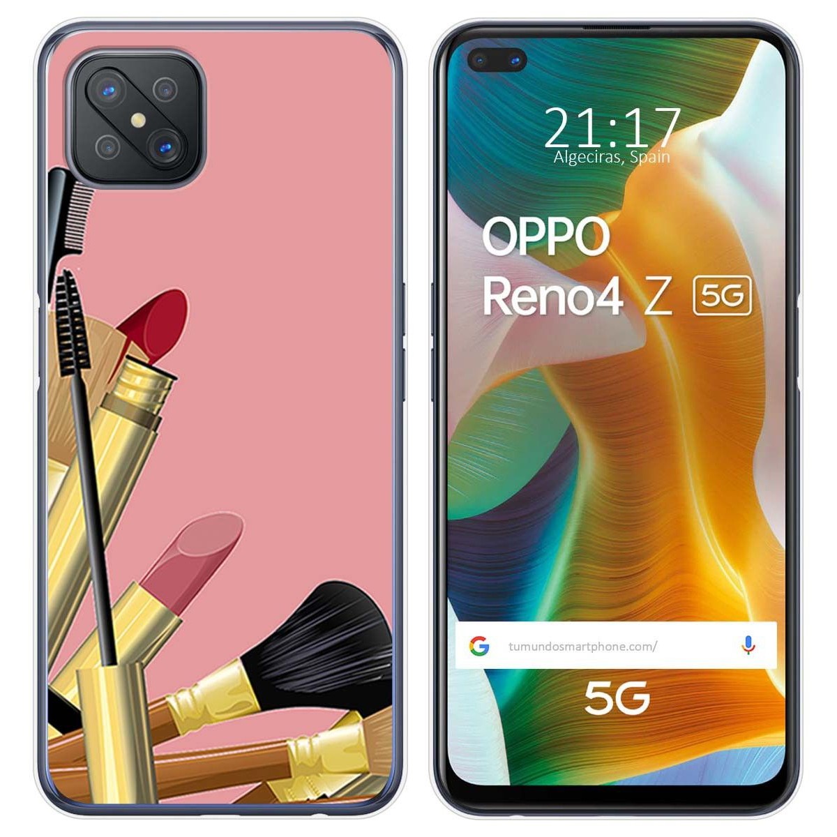 Funda Gel Tpu para Oppo Reno 4Z 5G diseño Brochas Dibujos
