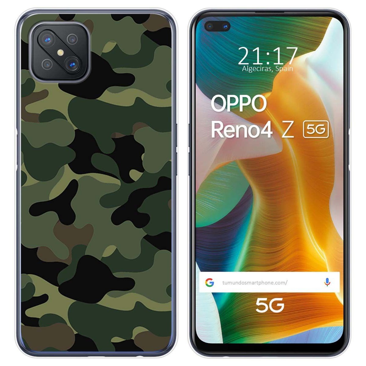 Funda Gel Tpu para Oppo Reno 4Z 5G diseño Camuflaje Dibujos