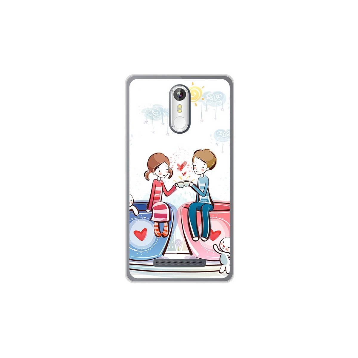 Funda Gel Tpu para Leagoo M8 / M8 Pro Diseño Cafe Dibujos