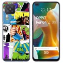 Funda Gel Tpu para Oppo Reno 4Z 5G diseño Comic Dibujos