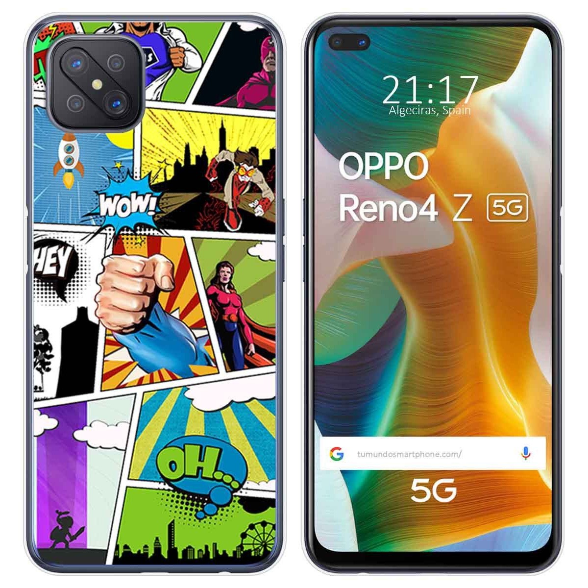 Funda Gel Tpu para Oppo Reno 4Z 5G diseño Comic Dibujos