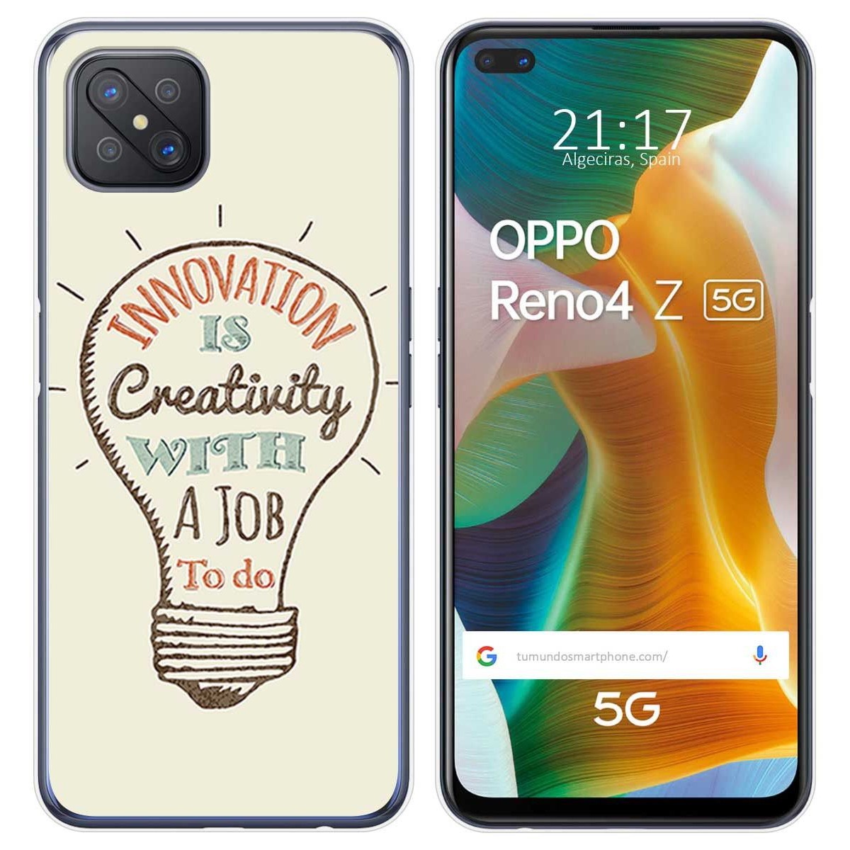 Funda Gel Tpu para Oppo Reno 4Z 5G diseño Creativity Dibujos