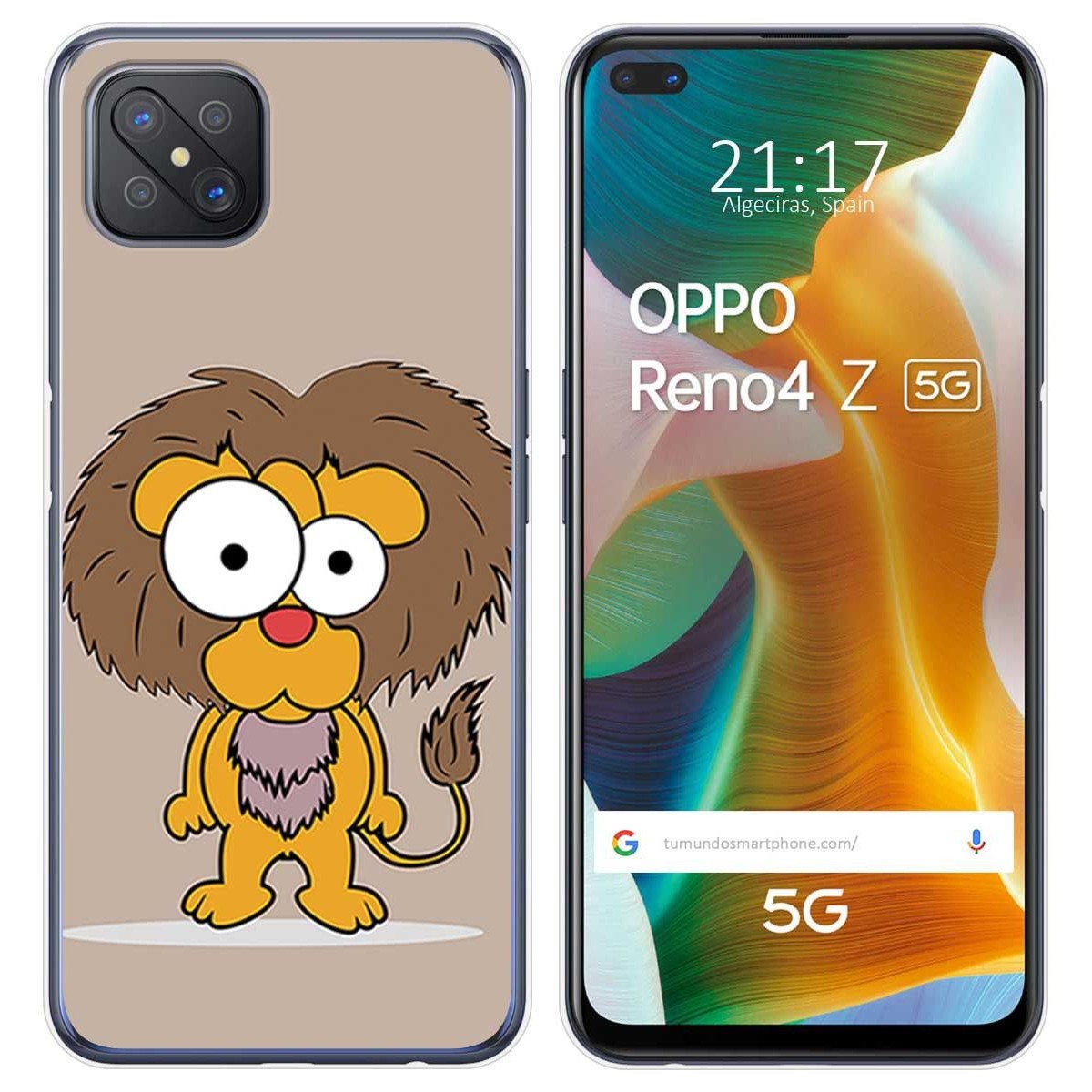 Funda Gel Tpu para Oppo Reno 4Z 5G diseño Leon Dibujos