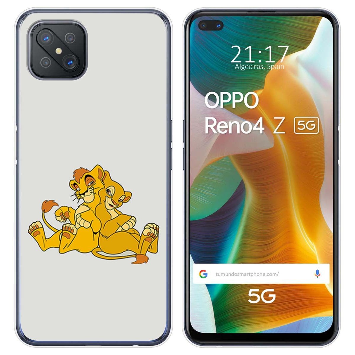 Funda Gel Tpu para Oppo Reno 4Z 5G diseño Leones Dibujos