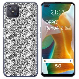 Funda Gel Tpu para Oppo Reno 4Z 5G diseño Letras Dibujos