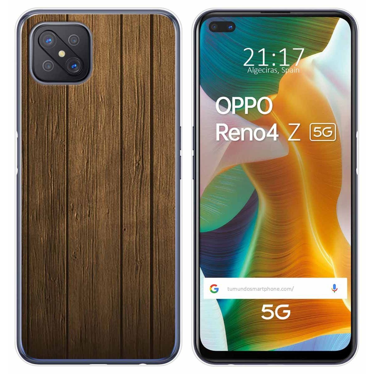 Funda Gel Tpu para Oppo Reno 4Z 5G diseño Madera Dibujos